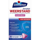 Davitamon Compleet Weerstand Forte met vitamine D - Multivitaminen en mineralen - Kauwtabletten 50 stuks