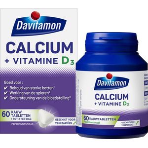 Davitamon Calcium met vitamine D3 - Pepermuntsmaak - Voedingssupplement