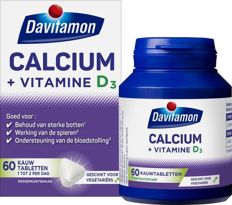 Davitamon - Calcium - Pepermuntsmaak - Voedingssupplement