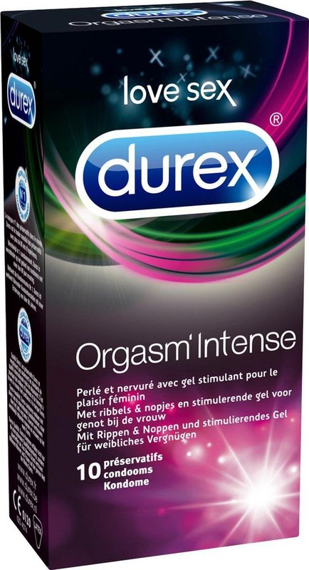 6x Durex Condooms Orgasm' Intense - 10 stuks