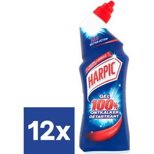Harpic Gel 100% Ontkalker Toiletreiniger (Voordeelverpakking) - 12 x 750 ml