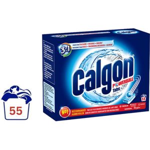 Calgon 3 in 1 Powerball Tabs Wasmachine Reiniger en Anti kalk - 55 Tabletten