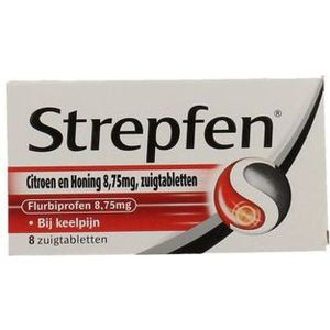 Strepfen Zuigtabletten Citroen & Honing 8 tabletten
