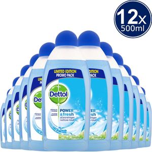 Dettol - Allesreiniger - Power & Fresh - Katoenfris - 12 x 500 ml - Voordeelverpakking