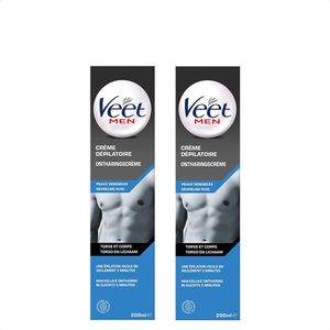 Veet - Men - Ontharingscrème - Gevoelige Huid - 2 x 200 ml