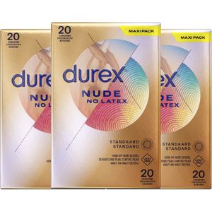 Durex - Condooms - Nude - Latexvrij - 3x 20 stuks