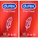 Durex - Condooms - Thin Feel - 2x 12 stuks