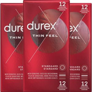 Durex - Condooms - Thin Feel - 3x 12 stuks