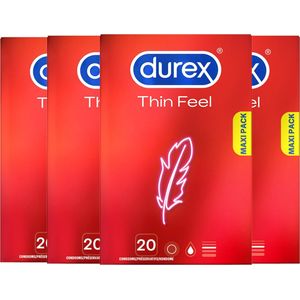 Durex  Condooms Thin Feel - 4x 20 stuks
