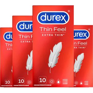 Durex - Condooms - Thin Feel - Extra Thin - 4x 10 stuks