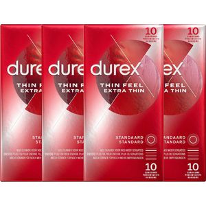 Durex - Condooms - Thin Feel - Extra Thin - 4x 10 stuks