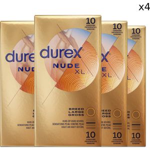 4x Durex Condooms Nude XL 10 stuks