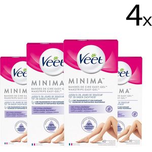 Veet Ontharingsstrips - Benen & Lichaam - Hypoallergene Minima - 40 stuks x4