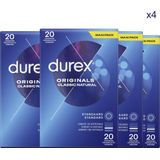 Durex - Condooms - Classic Natural - 4 x 20 stuks - Voordeelverpakking
