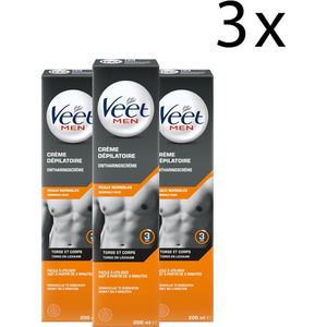 Veet Ontharingscreme Normaal for Men 200ML - 3 Stuks - Voordeelverpakking