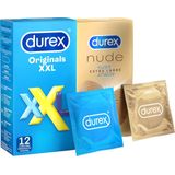 Durex - 22 stuks Condooms - Nude XL 1x10 stuks - Extra Safe 1x12 stuks - Voordeelverpakking