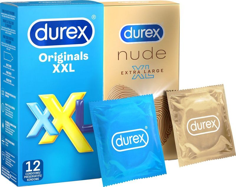 Durex - 22 stuks Condooms - Nude XL 1x10 stuks - Extra Safe 1x12 stuks - Voordeelverpakking