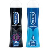 Durex - 200ml Glijmiddel - Perfect Gliss 1x100ml - Play Sensitive 1x100ml - Voordeelverpakking