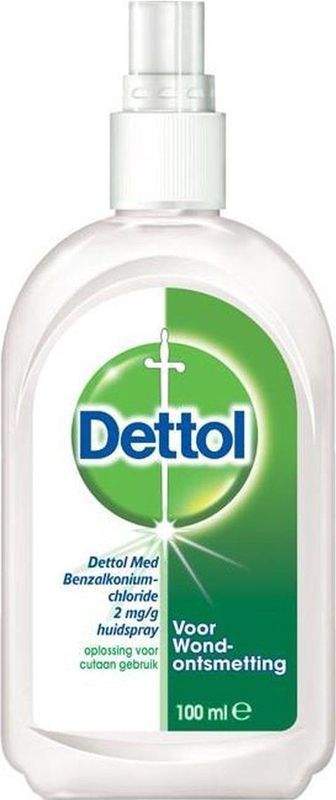 Dettol - Wondspray - 100 ml - Benzalkoniumchloride - Geneesmiddel