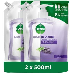 Dettol Refill Relaxing Lavender 500ML - 2 Stuks - Voordeelverpakking