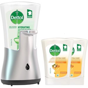 Dettol - No Touch Kit Aloe Vera - No-Touch Refill Extra Care Honey & Sheabutter 2x250ML - Voordeelverpakking