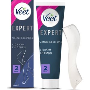 Veet Expert Ontharingscreme met sheaboter - Lichaam & benen - Alle huidtypes - 100ml - 2 stuks - Voordeelverpakking