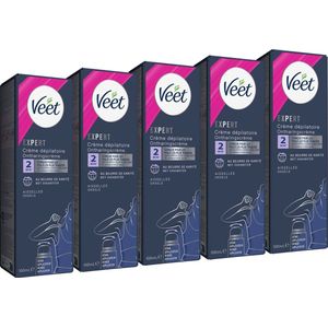 Veet Expert Ontharingscreme met applicator - Oksels - Alle huidtypes - 100ml - 5 stuks - Voordeelverpakking