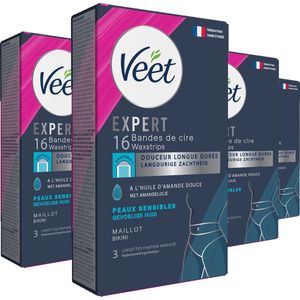 Veet - Expert - Koude Wasstrips - Bikini 16st - 4 Stuks - Voordeelverpakking