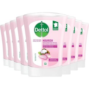 Dettol No-Touch Navulling Handzeep - Rozenwater & Sheaboter (Skincare) 250ml - 8 stuks - Voordeelverpakking