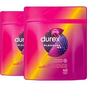 2x Durex Condooms Pleasure Me 40 stuks