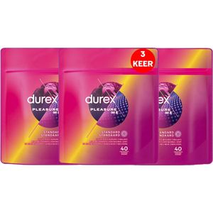 Durex - Condooms - Pleasure me 40st x3 - Voordeelverpakking