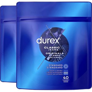 2x Durex Condooms Originals Classic Natural 40 stuks