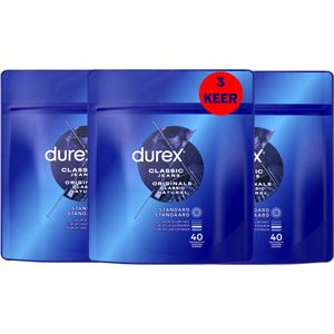 Durex - Condooms - Classic Natural 40st x 3 - Voordeelverpakking