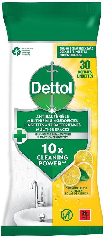 Dettol - Multi-Reinigingsdoekjes - Citrus - 30 Stuks - Antibacterieel