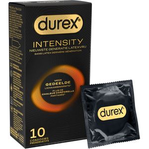 Durex Intensity Condooms 10st - Nieuwste generatie ultradunne, latexvrije condooms voor mannen – Gedeelde lichaamswarmte