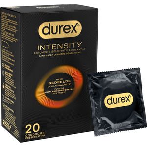Durex Intensity Condooms 20st - Nieuwste generatie ultradunne, latexvrije condooms voor mannen – Gedeelde lichaamswarmte