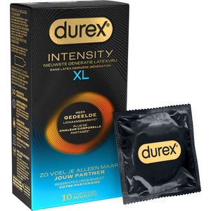 Durex Intensity Condooms 10st XL - Nieuwste generatie ultradunne, latexvrije condooms voor mannen – Gedeelde lichaamswarmte