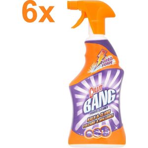 Cillit Bang - Power Cleaner - Kalk & Glans - Turbo Foam - Schoonmaakspray - 6x 750 ml - Voordeelverpakking