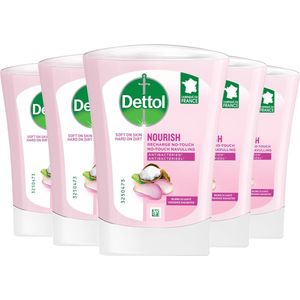 Dettol - Handzeep No Touch Navulling - Antibacterieel - Galamboter - 250ml x5 - Voordeelverpakking