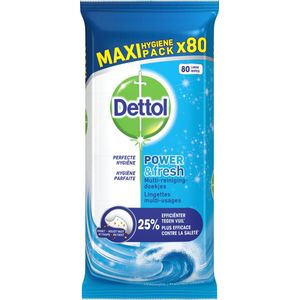 Dettol Power & Fresh Ocean schoonmaakdoekjes - 80 stuks