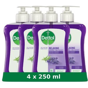 Dettol Wasgel Verzachtend - 4 x 250 ml - Handzeep - Voordeelverpakking