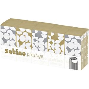 Satino - Prestige - Zakdoek - Wit - 4-laags - 100% Cellulose - 10 Stuks