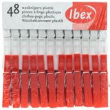 5x Ibex Wasknijpers Plastic 48 stuks