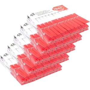 5x Ibex Wasknijpers Plastic 48 stuks