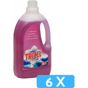 Tricel | Vloeibaar wasmiddel | Color | Fles 6 x 1,5 liter