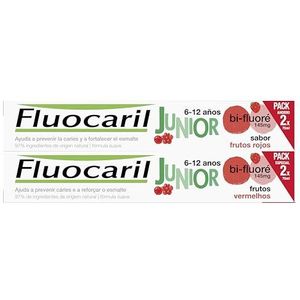 Junior 6-12 jaar tandpasta gel fruits rouges 2x75ml
