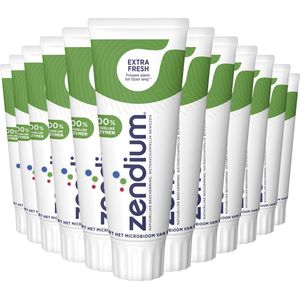 Zendium Tandpasta - Extra Fresh - met 100% natuurlijke enzymen - 12 x 75 ml