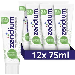 Zendium Tandpasta - Extra Fresh - met 100% natuurlijke enzymen - 12 x 75 ml