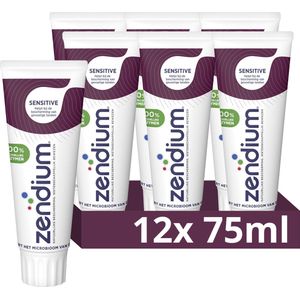 Zendium Tandpasta - Sensitive - met 100% natuurlijke enzymen - 12 x 75 ml