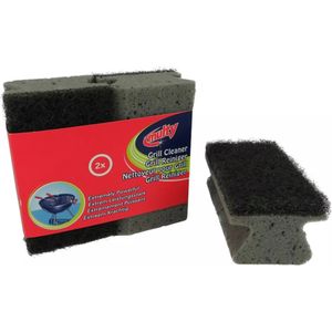 Multy BBQ Grill Schuursponsen met greep pak a 2 stuks 12x7cm zwart Viscose Multy Schoonmaakspons (12.0000cm x 7.0000cm)